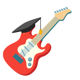 Guitar and Graduation cap