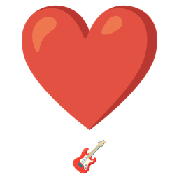 Guitar and Heart exclamation