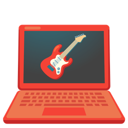 Guitar and Laptop