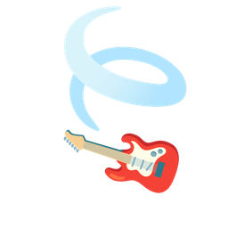 Guitar and Leaf fluttering in wind