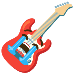 Guitar and Loudly crying face
