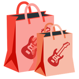 Guitar and Shopping bags