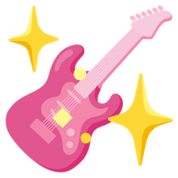 Guitar and Sparkling heart