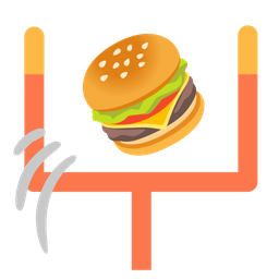 hamburger and american football