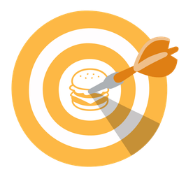 hamburger and bullseye