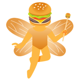 hamburger and butterfly