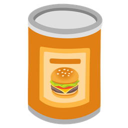 hamburger and canned food