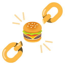 hamburger and chains