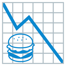hamburger and chart decreasing