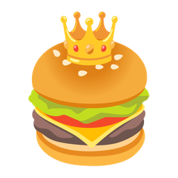 hamburger and crown