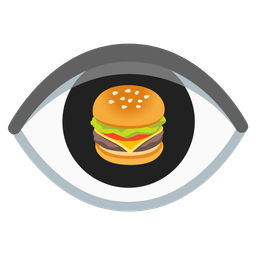 hamburger and eye