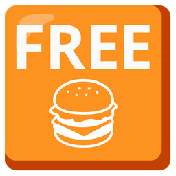 hamburger and FREE button