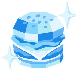 hamburger and gem stone