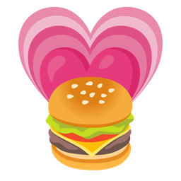 hamburger and growing heart
