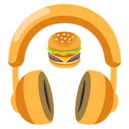 hamburger and headphone