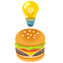 hamburger and light bulb