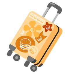 hamburger and luggage