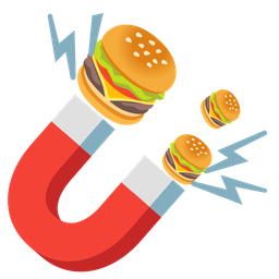 hamburger and magnet