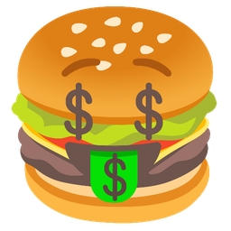 Hamburger and Money-mouth face