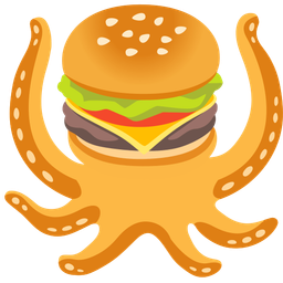 hamburger and octopus