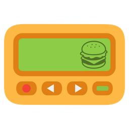 hamburger and pager