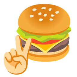 hamburger and peace symbol