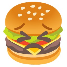 hamburger and persevering face