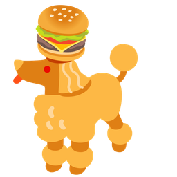 hamburger and poodle