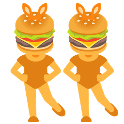 hamburger and rabbit face