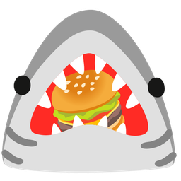 hamburger and shark