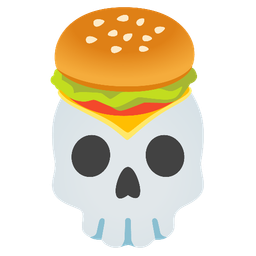 hamburger and skull