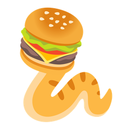 hamburger and snake
