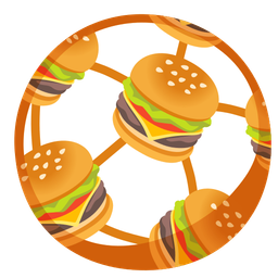 hamburger and soccer ball