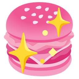 hamburger and sparkling heart