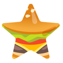 hamburger and star