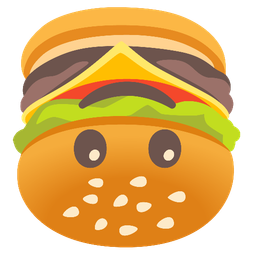 Hamburger and Upside-down face