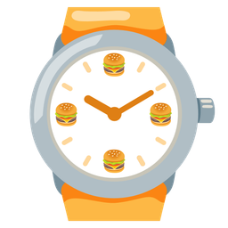 hamburger and watch