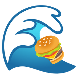 hamburger and water wave