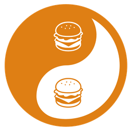 hamburger and yin yang