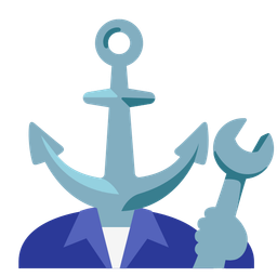 hammer and wrench and anchor