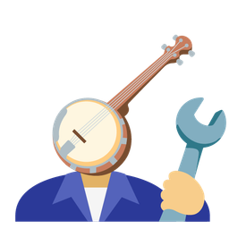 hammer and wrench and banjo