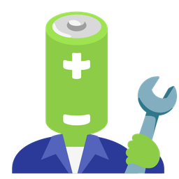 hammer and wrench and battery