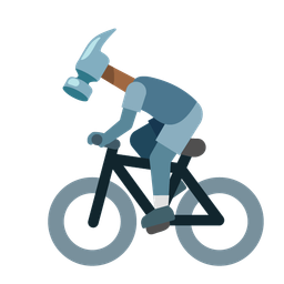 hammer and wrench and bicycle