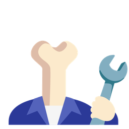 hammer and wrench and bone