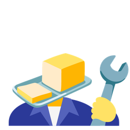 hammer and wrench and butter