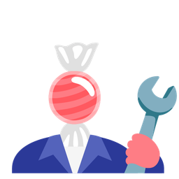 hammer and wrench and candy