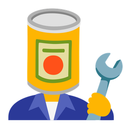 hammer and wrench and canned food