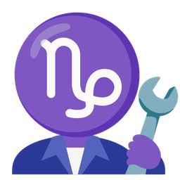 hammer and wrench and Capricorn