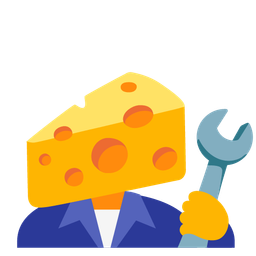 hammer and wrench and cheese wedge