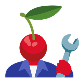 hammer and wrench and cherries